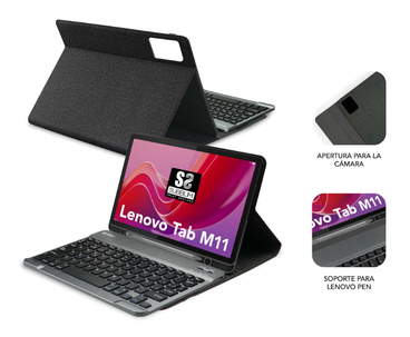 FUNDA + TECLADO TABLET KEYTAB PRO BT LENOVO M11 11" NEGRO SUBBLIM
