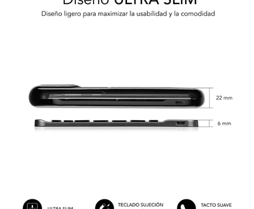 FUNDA + TECLADO TABLET KEYTAB PRO BT LENOVO M11 11" NEGRO SUBBLIM