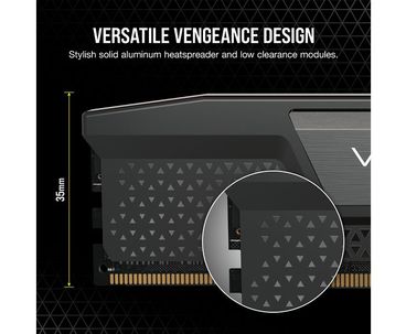 DDR5 64 GB(2X32KIT) 5200 VENGEANCE BLACK CORSAIR